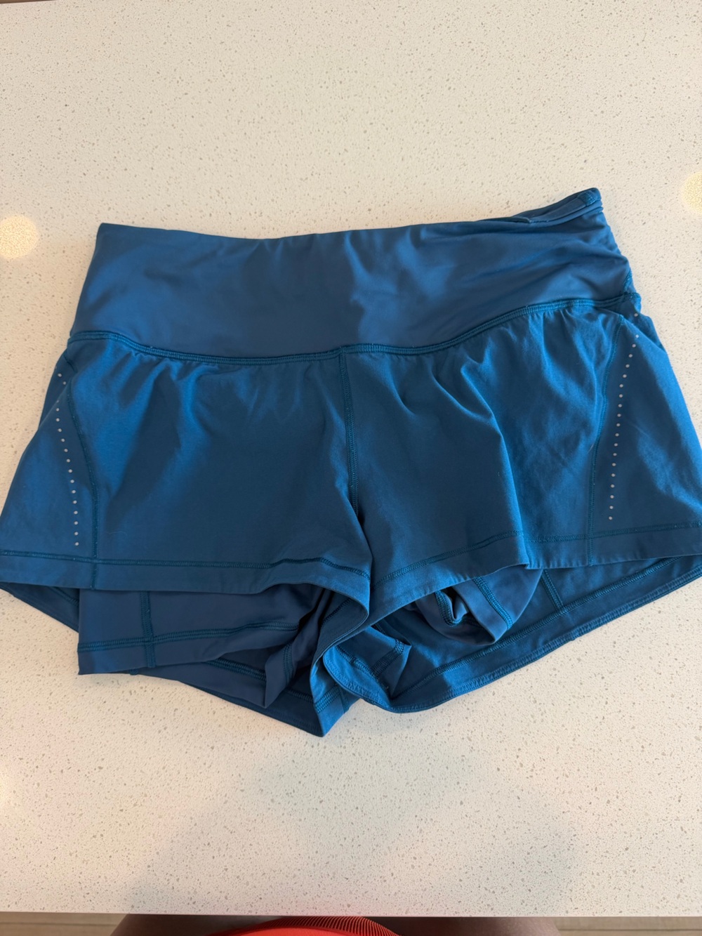 Lululemon Speed Up High-Rise Short 2.5" dark teal blue size 4